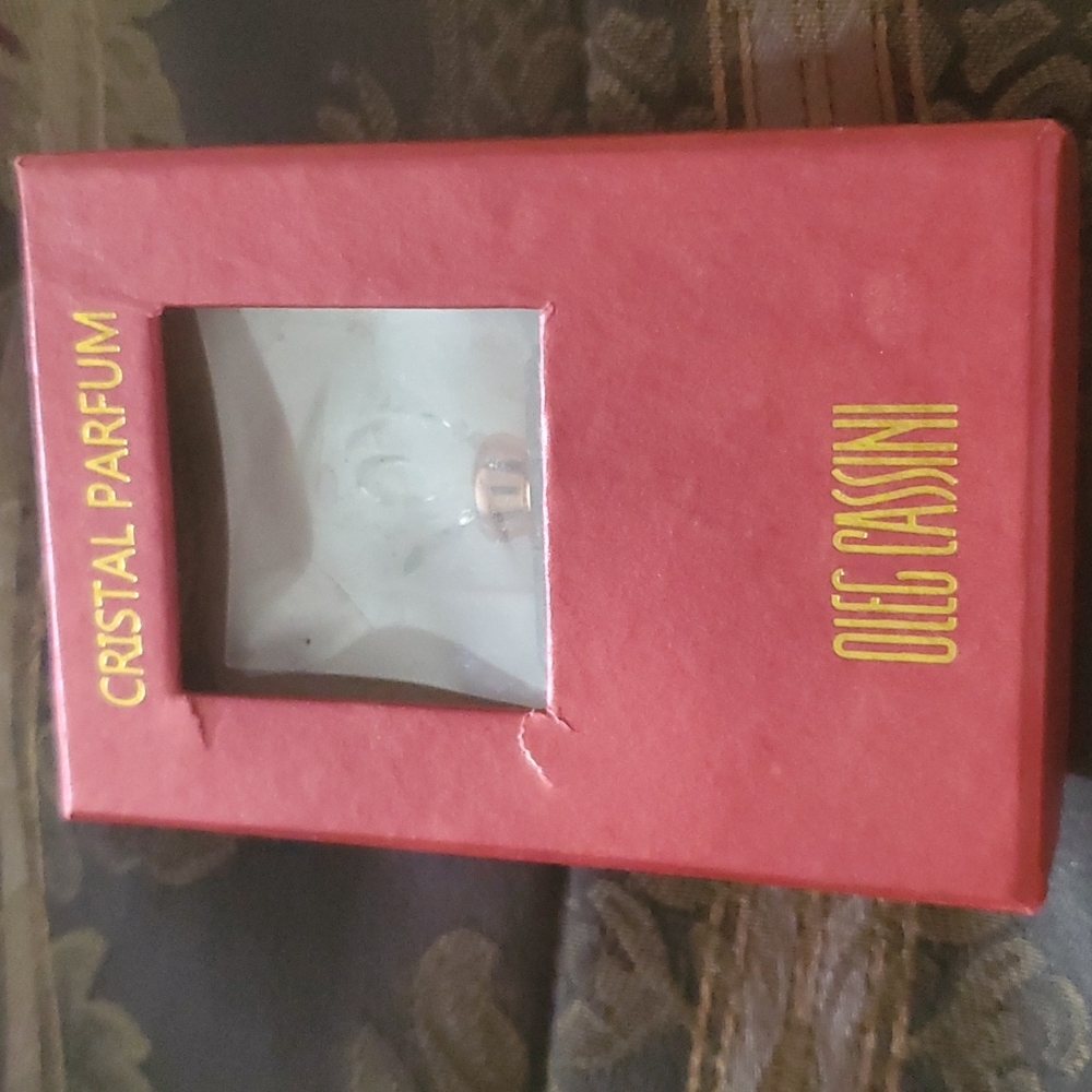 Oleg Cassini rare crystal gold perfume bottle